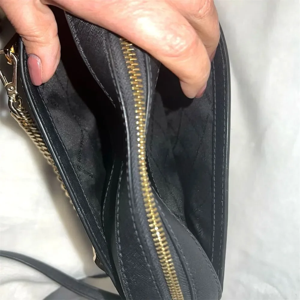 Michael Kors Jet Set Black Crossbody Bag Women's Handbag - Picture 8 of 12